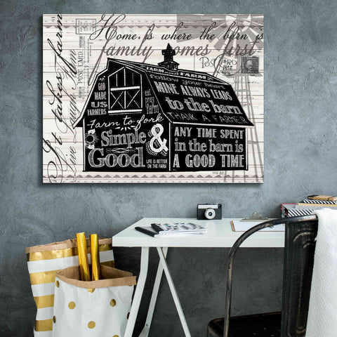 Image of 'Simple & Good Barn' by Cindy Jacobs, Canvas Wall Art,34 x 26