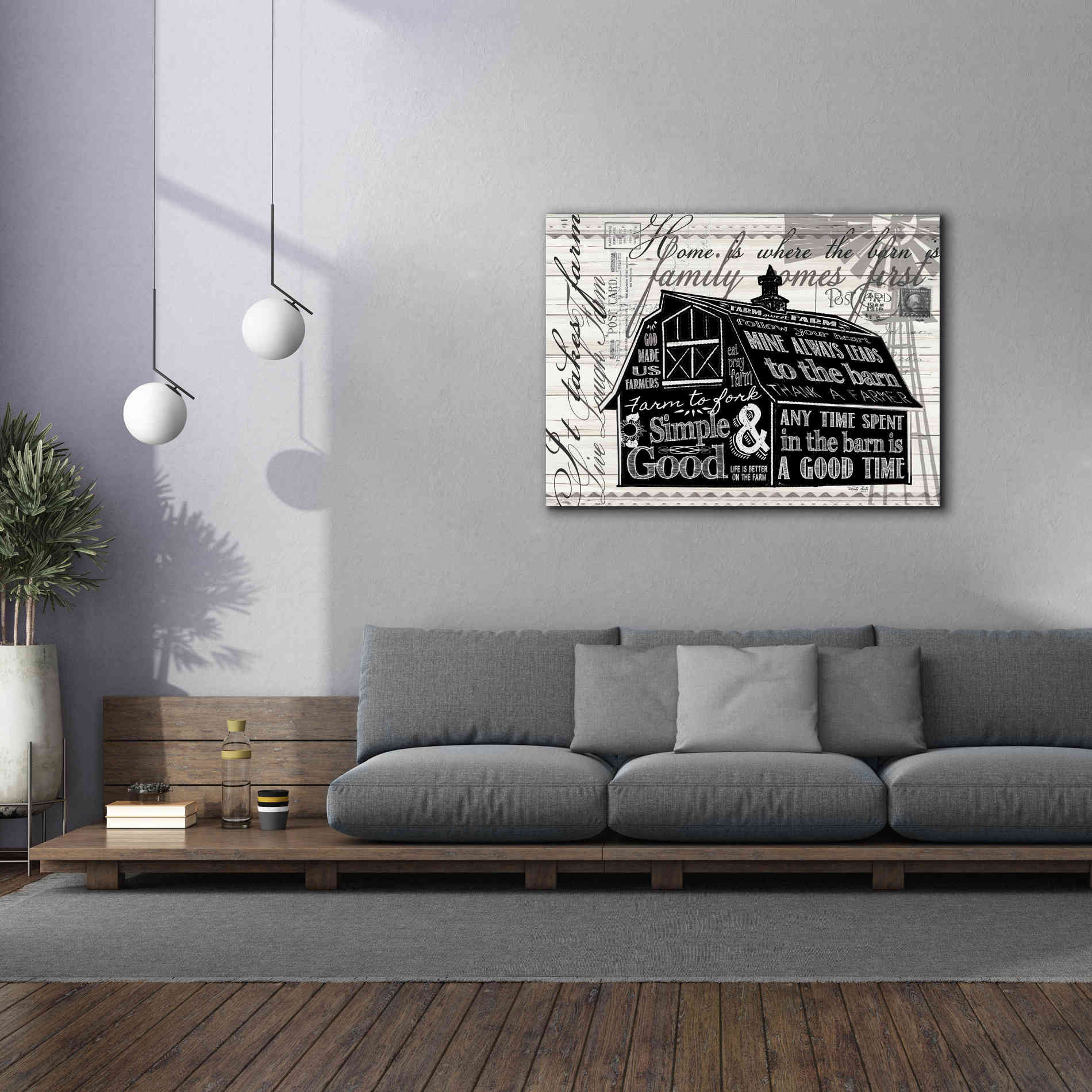 'Simple & Good Barn' by Cindy Jacobs, Canvas Wall Art,54 x 40