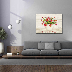 'Christmas Cactus - Season's Greetings' by Cindy Jacobs, Canvas Wall Art,54 x 40