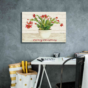 'Christmas Cactus - Merry Christmas' by Cindy Jacobs, Canvas Wall Art,26 x 18