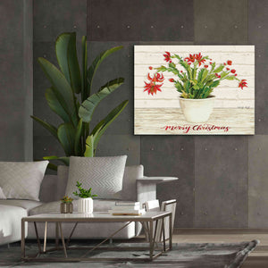 'Christmas Cactus - Merry Christmas' by Cindy Jacobs, Canvas Wall Art,54 x 40