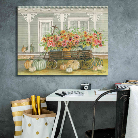 Image of 'Fall Wagon' by Cindy Jacobs, Canvas Wall Art,34 x 26