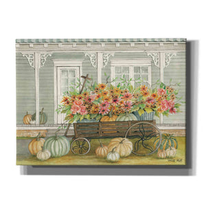 'Fall Wagon' by Cindy Jacobs, Canvas Wall Art