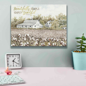 'Beautifully Simple Cotton Farm' by Cindy Jacobs, Canvas Wall Art,16 x 12