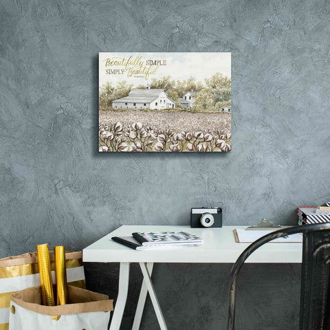 Image of 'Beautifully Simple Cotton Farm' by Cindy Jacobs, Canvas Wall Art,16 x 12