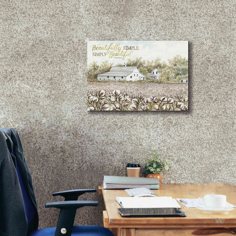 Image of 'Beautifully Simple Cotton Farm' by Cindy Jacobs, Canvas Wall Art,26 x 18