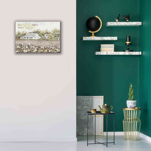 Image of 'Beautifully Simple Cotton Farm' by Cindy Jacobs, Canvas Wall Art,26 x 18