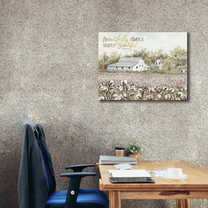 'Beautifully Simple Cotton Farm' by Cindy Jacobs, Canvas Wall Art,34 x 26