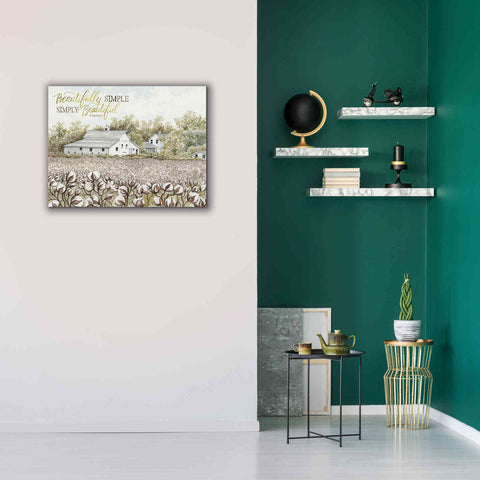 Image of 'Beautifully Simple Cotton Farm' by Cindy Jacobs, Canvas Wall Art,34 x 26