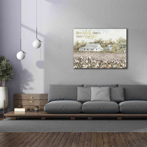 Image of 'Beautifully Simple Cotton Farm' by Cindy Jacobs, Canvas Wall Art,54 x 40