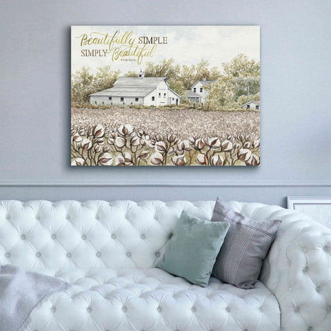 Image of 'Beautifully Simple Cotton Farm' by Cindy Jacobs, Canvas Wall Art,54 x 40
