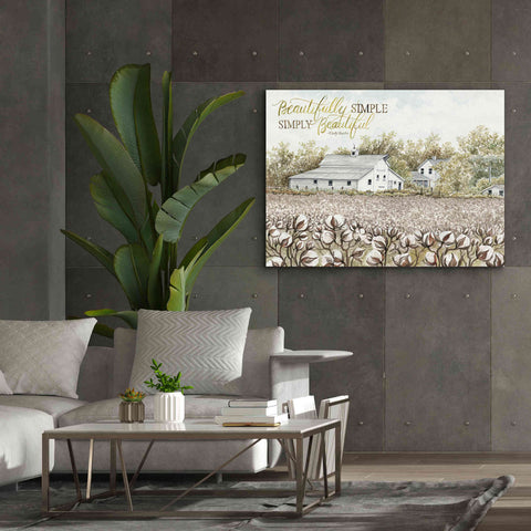 Image of 'Beautifully Simple Cotton Farm' by Cindy Jacobs, Canvas Wall Art,54 x 40