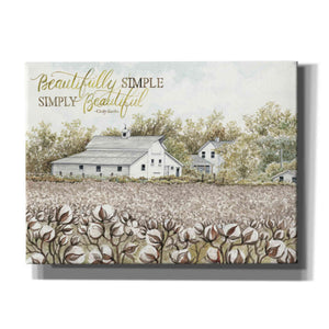 'Beautifully Simple Cotton Farm' by Cindy Jacobs, Canvas Wall Art