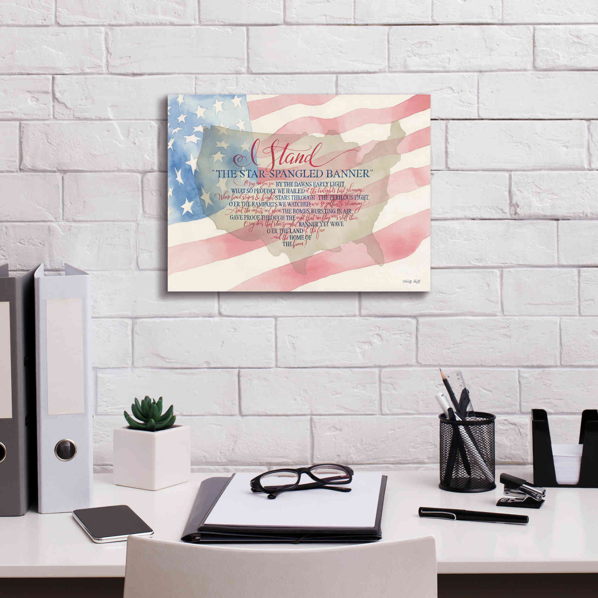 'I Stand' by Cindy Jacobs, Canvas Wall Art,16 x 12