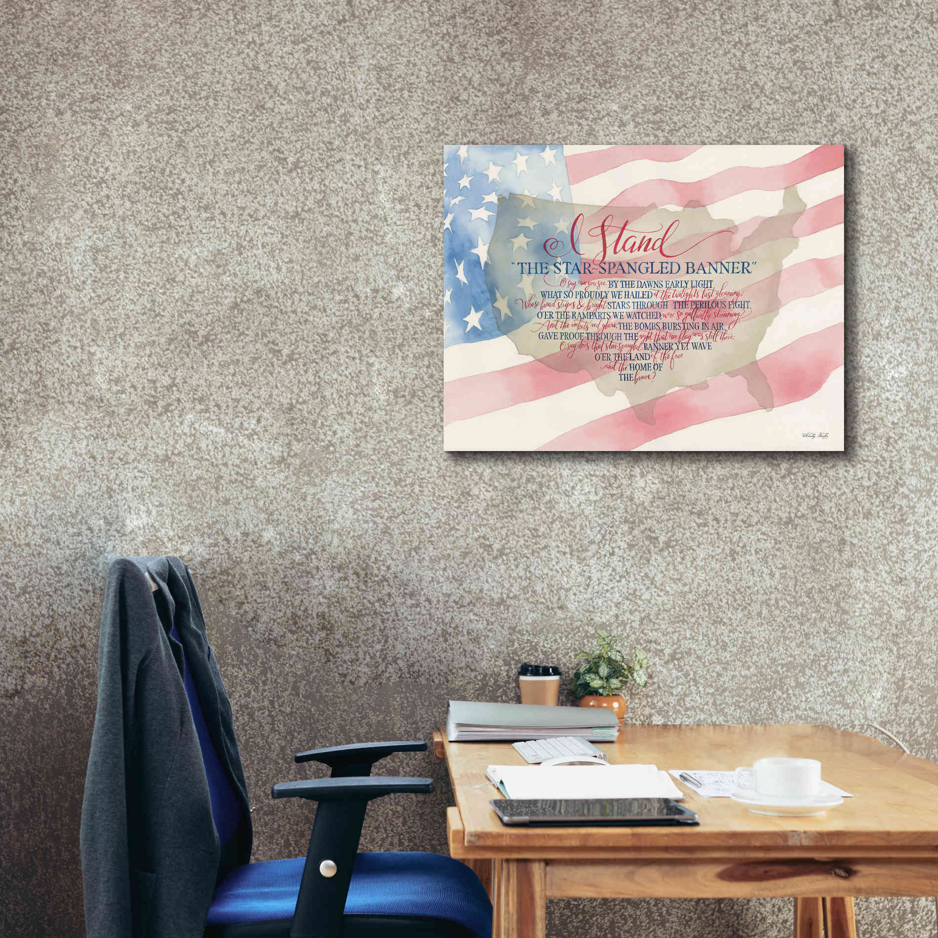 'I Stand' by Cindy Jacobs, Canvas Wall Art,34 x 26