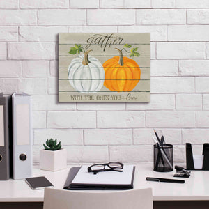 'Gather With The Ones You Love Pumpkins' by Cindy Jacobs, Canvas Wall Art,16 x 12