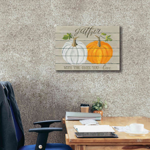 'Gather With The Ones You Love Pumpkins' by Cindy Jacobs, Canvas Wall Art,24 x 20