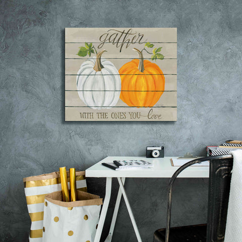 Image of 'Gather With The Ones You Love Pumpkins' by Cindy Jacobs, Canvas Wall Art,24 x 20