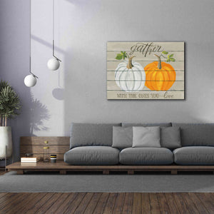 'Gather With The Ones You Love Pumpkins' by Cindy Jacobs, Canvas Wall Art,54 x 40