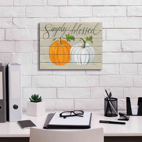Image of 'Simply Blessed Pumpkins' by Cindy Jacobs, Canvas Wall Art,16 x 12