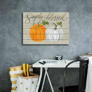 'Simply Blessed Pumpkins' by Cindy Jacobs, Canvas Wall Art,26 x 18