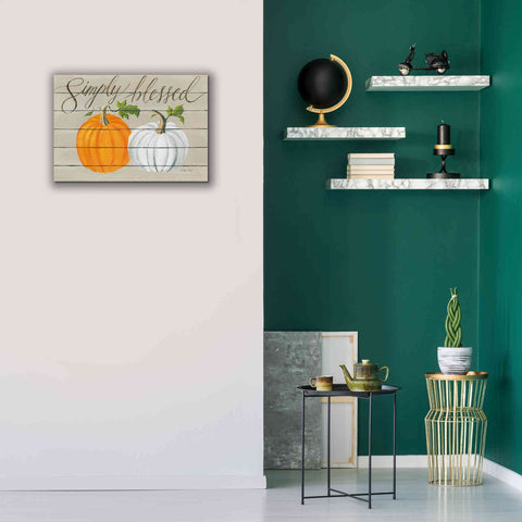 Image of 'Simply Blessed Pumpkins' by Cindy Jacobs, Canvas Wall Art,26 x 18