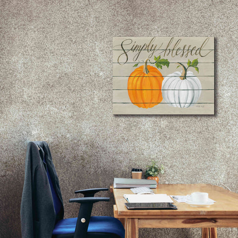 Image of 'Simply Blessed Pumpkins' by Cindy Jacobs, Canvas Wall Art,34 x 26
