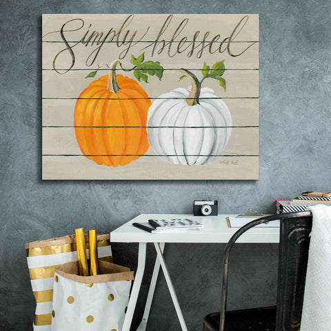 Image of 'Simply Blessed Pumpkins' by Cindy Jacobs, Canvas Wall Art,34 x 26