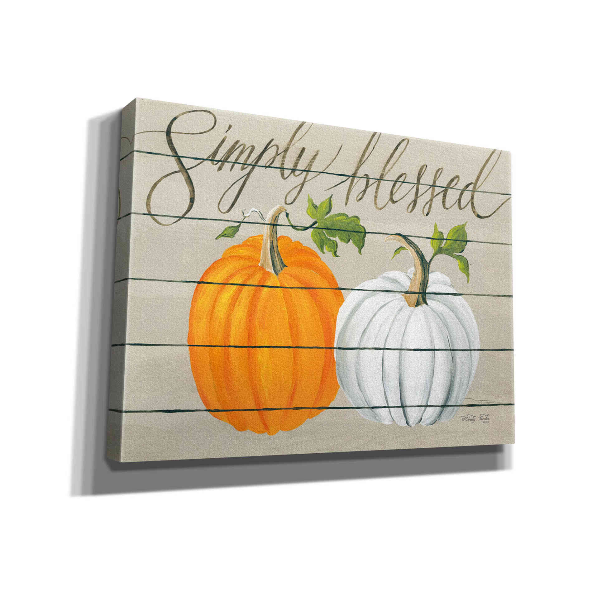 'Simply Blessed Pumpkins' by Cindy Jacobs, Canvas Wall Art