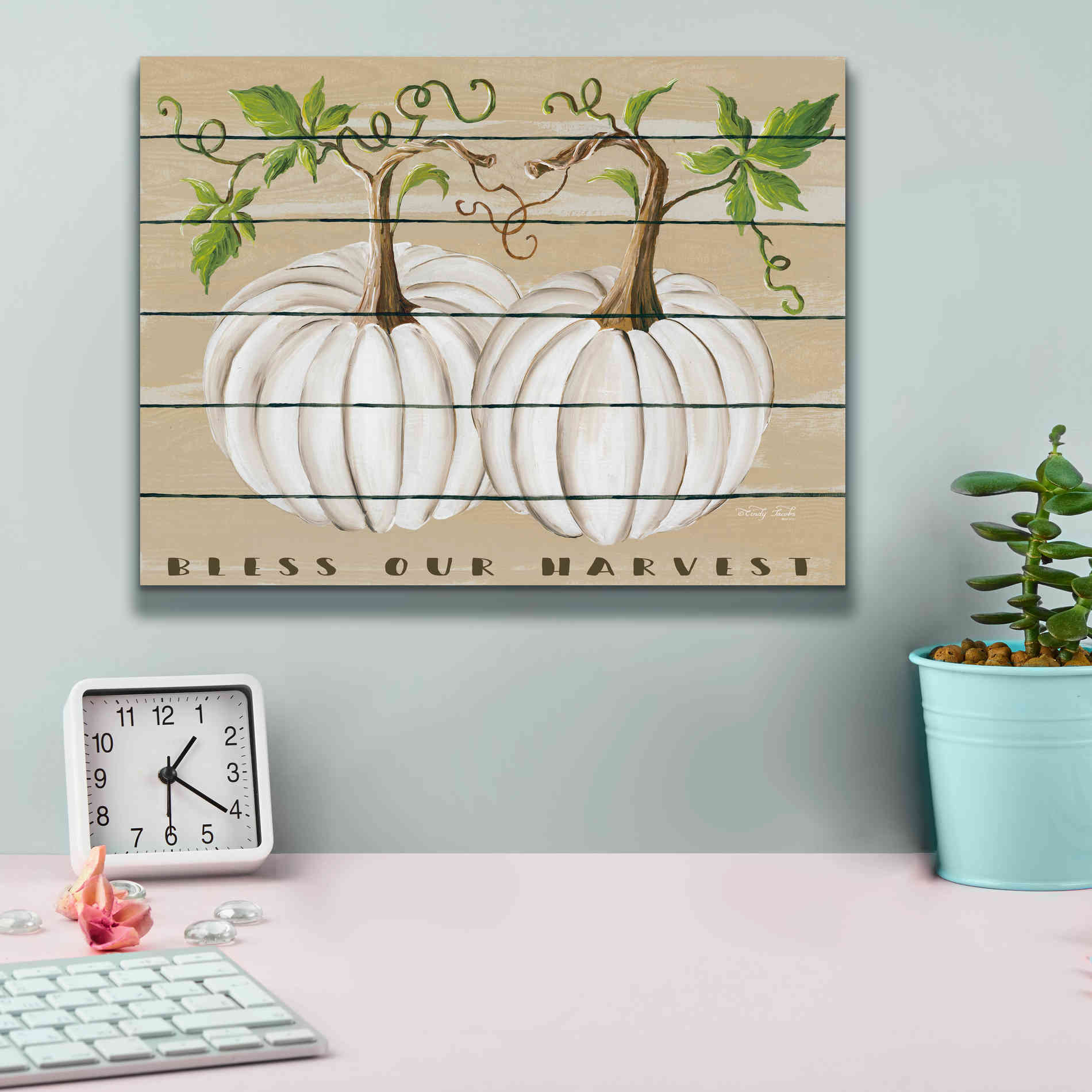 'Bless Our Harvest' by Cindy Jacobs, Canvas Wall Art,16 x 12