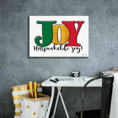 Image of 'Joy - Unspeakable Joy!' by Cindy Jacobs, Canvas Wall Art,26 x 18