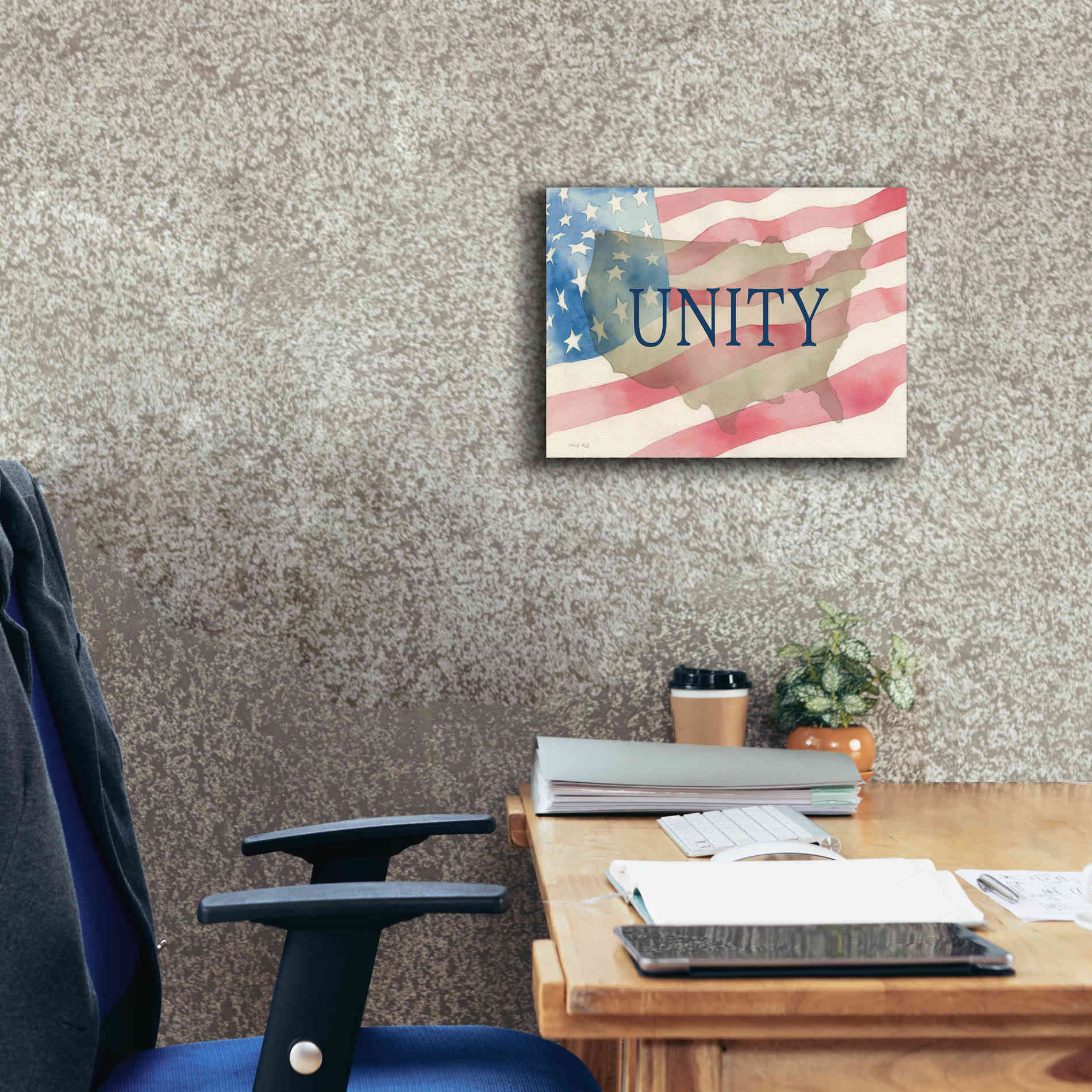 'USA Unity' by Cindy Jacobs, Canvas Wall Art,16 x 12