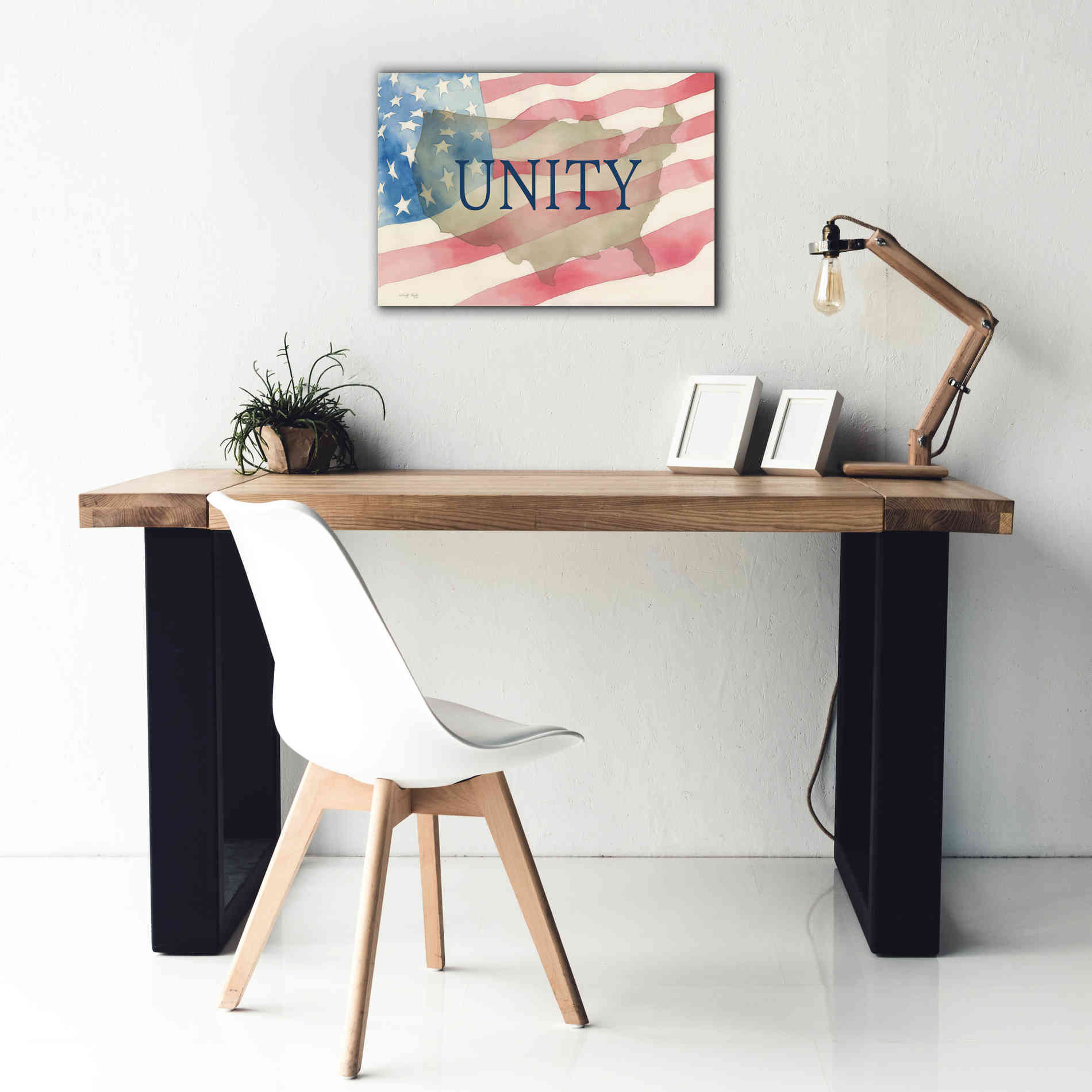 'USA Unity' by Cindy Jacobs, Canvas Wall Art,26 x 18