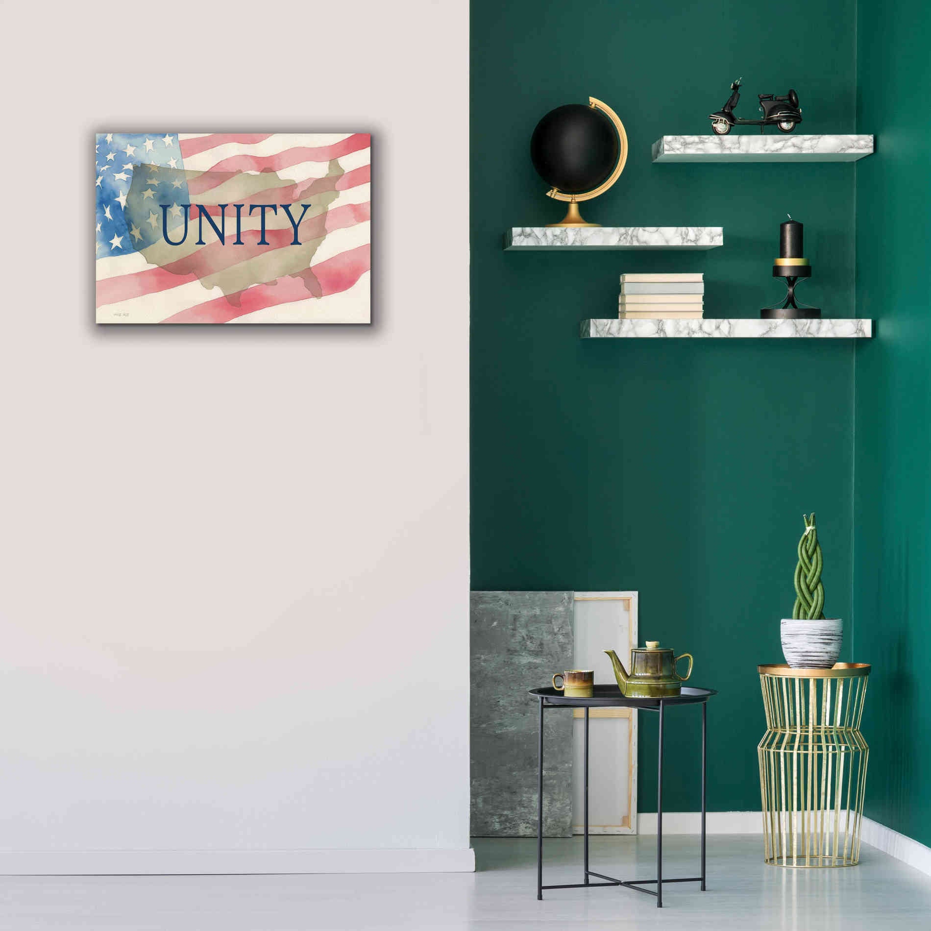 'USA Unity' by Cindy Jacobs, Canvas Wall Art,26 x 18