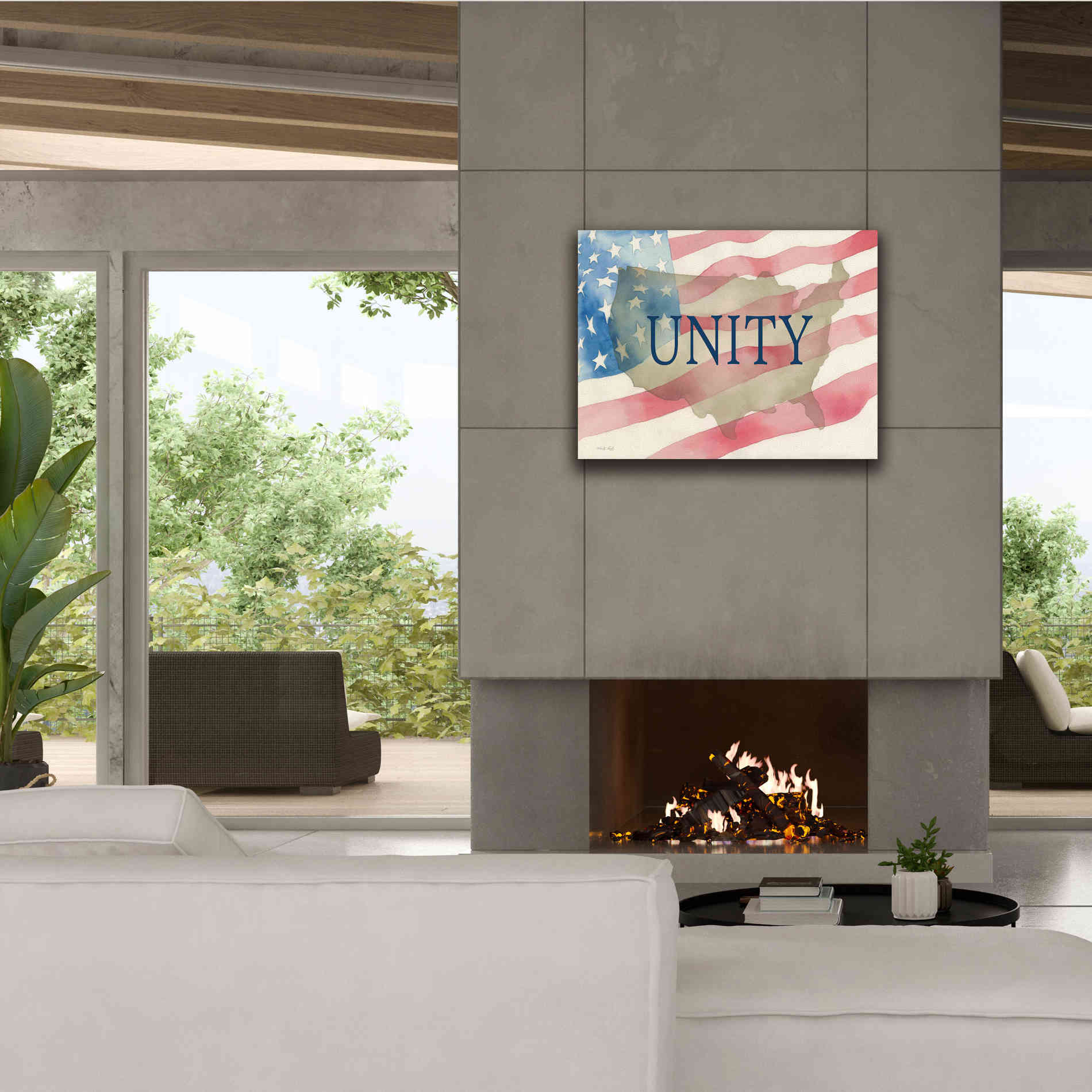 'USA Unity' by Cindy Jacobs, Canvas Wall Art,34 x 26