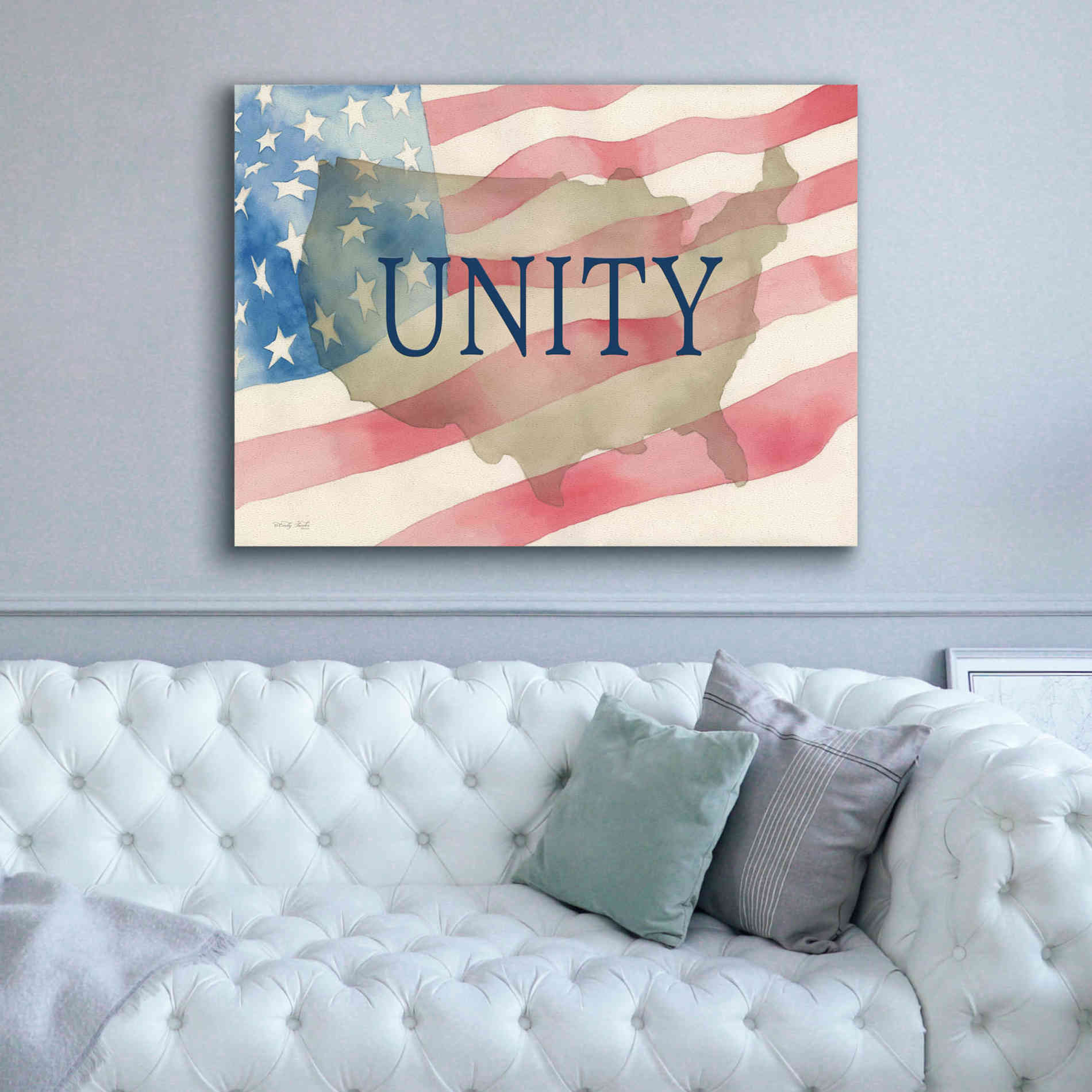 'USA Unity' by Cindy Jacobs, Canvas Wall Art,54 x 40