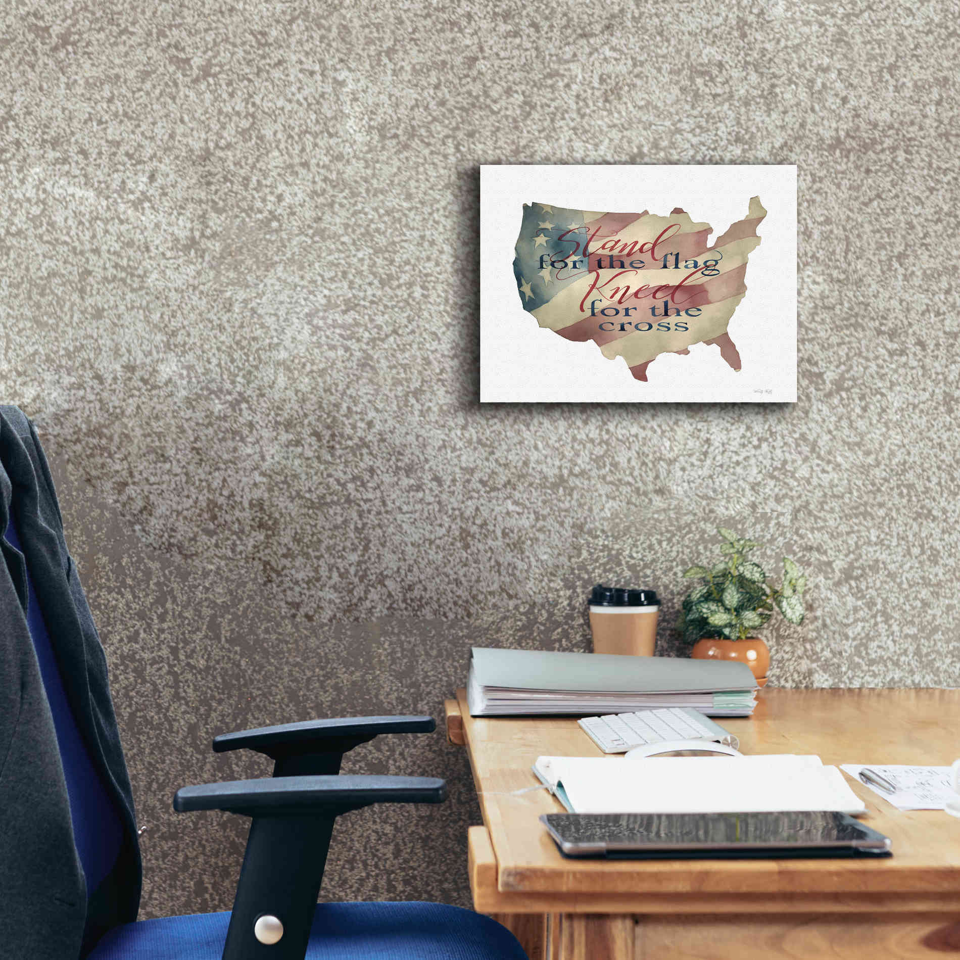 'USA Stand for the Flag' by Cindy Jacobs, Canvas Wall Art,16 x 12