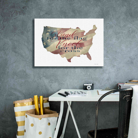 Image of 'USA Stand for the Flag' by Cindy Jacobs, Canvas Wall Art,26 x 18
