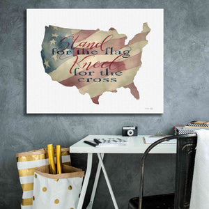 'USA Stand for the Flag' by Cindy Jacobs, Canvas Wall Art,34 x 26