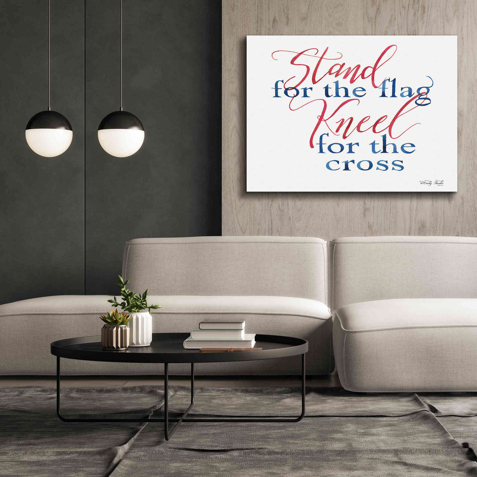 'Stand for the Flag' by Cindy Jacobs, Canvas Wall Art,54 x 40