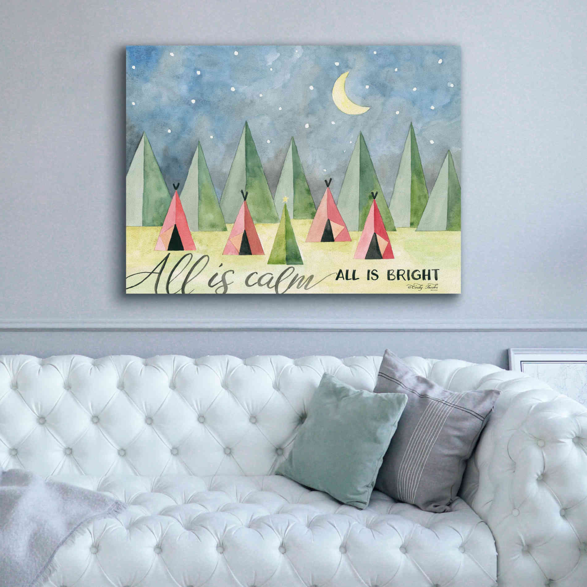 'All is Calm' by Cindy Jacobs, Canvas Wall Art,54 x 40