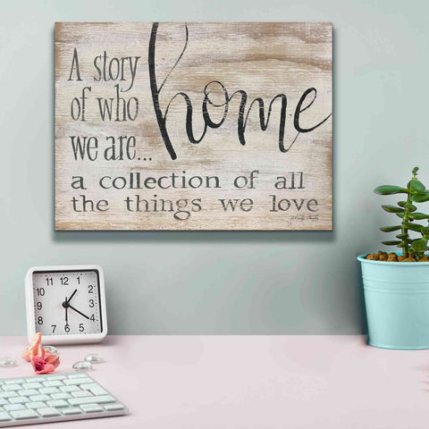 Image of 'Home - A Collection of All the Things We Love' by Cindy Jacobs, Canvas Wall Art,16 x 12