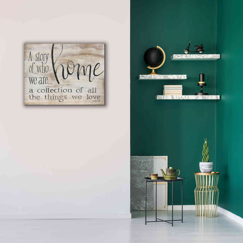 Image of 'Home - A Collection of All the Things We Love' by Cindy Jacobs, Canvas Wall Art,34 x 26