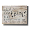 'Home - A Collection of All the Things We Love' by Cindy Jacobs, Canvas Wall Art