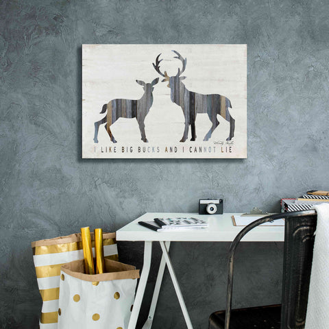 Image of 'I Like Big Bucks' by Cindy Jacobs, Canvas Wall Art,26 x 18