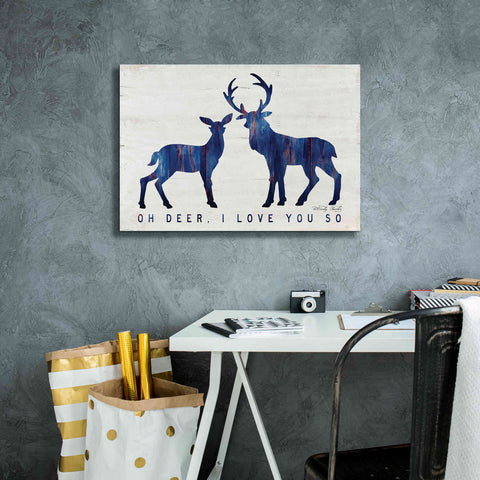 Image of 'Oh Deer, I Love You So' by Cindy Jacobs, Canvas Wall Art,26 x 18
