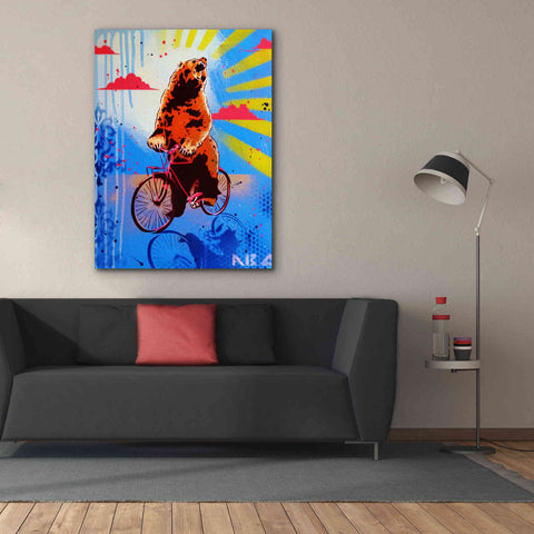 Image of 'Bear Back Rider' by AbcArtAttack, Canvas Wall Art,40 x 54
