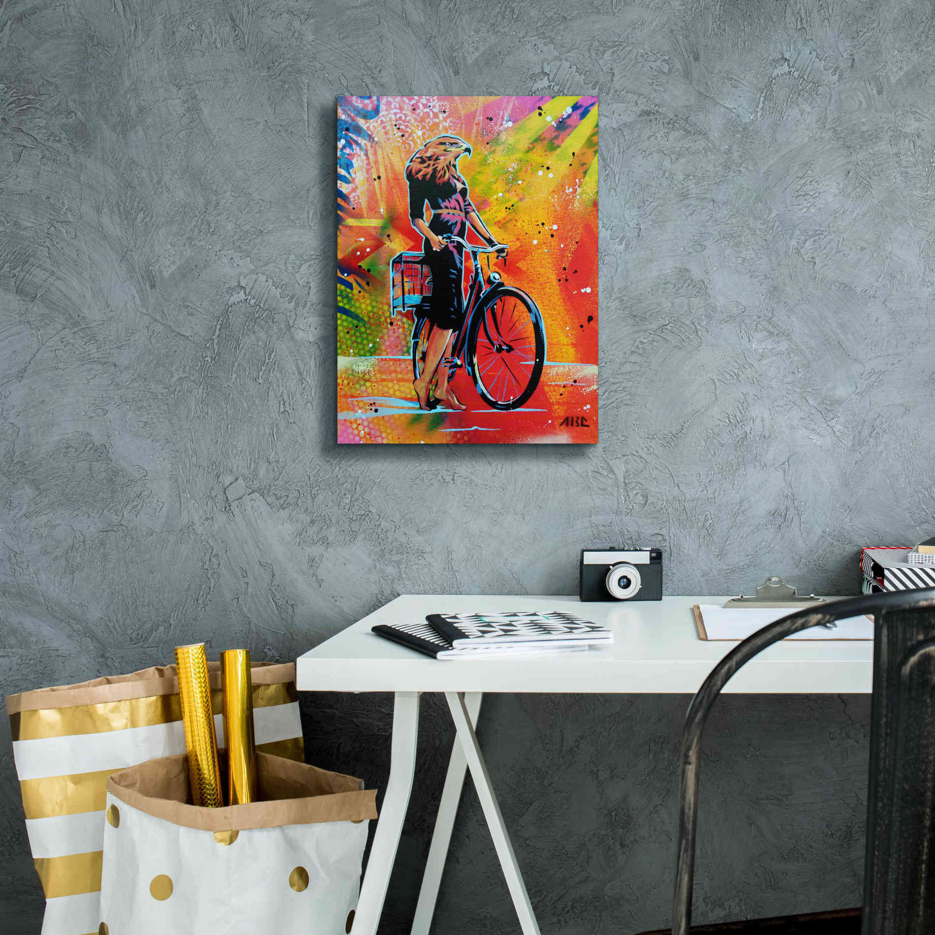 'Cycle Soaring' by AbcArtAttack, Canvas Wall Art,12 x 16