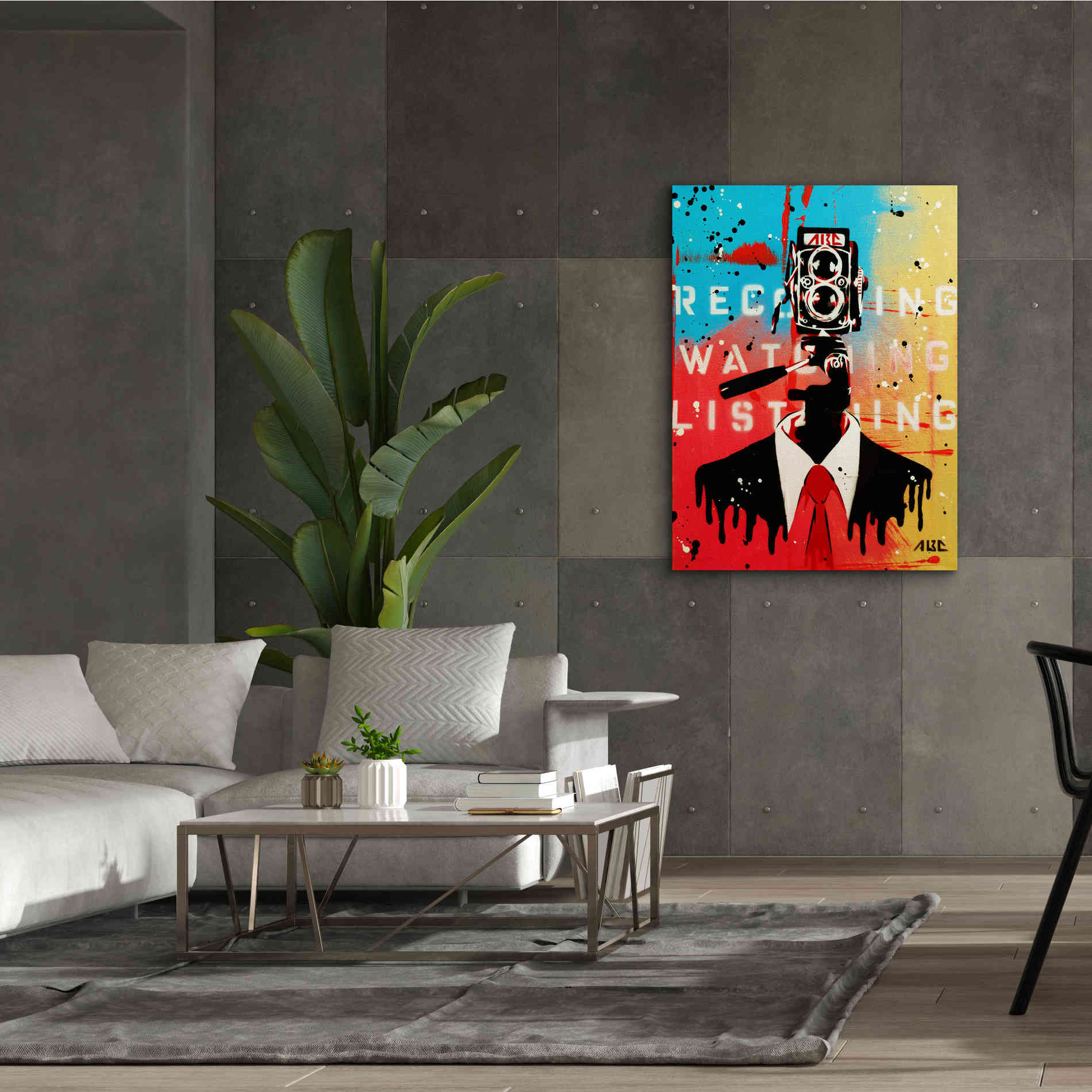 'NSA Camera Man' by AbcArtAttack, Canvas Wall Art,40 x 54