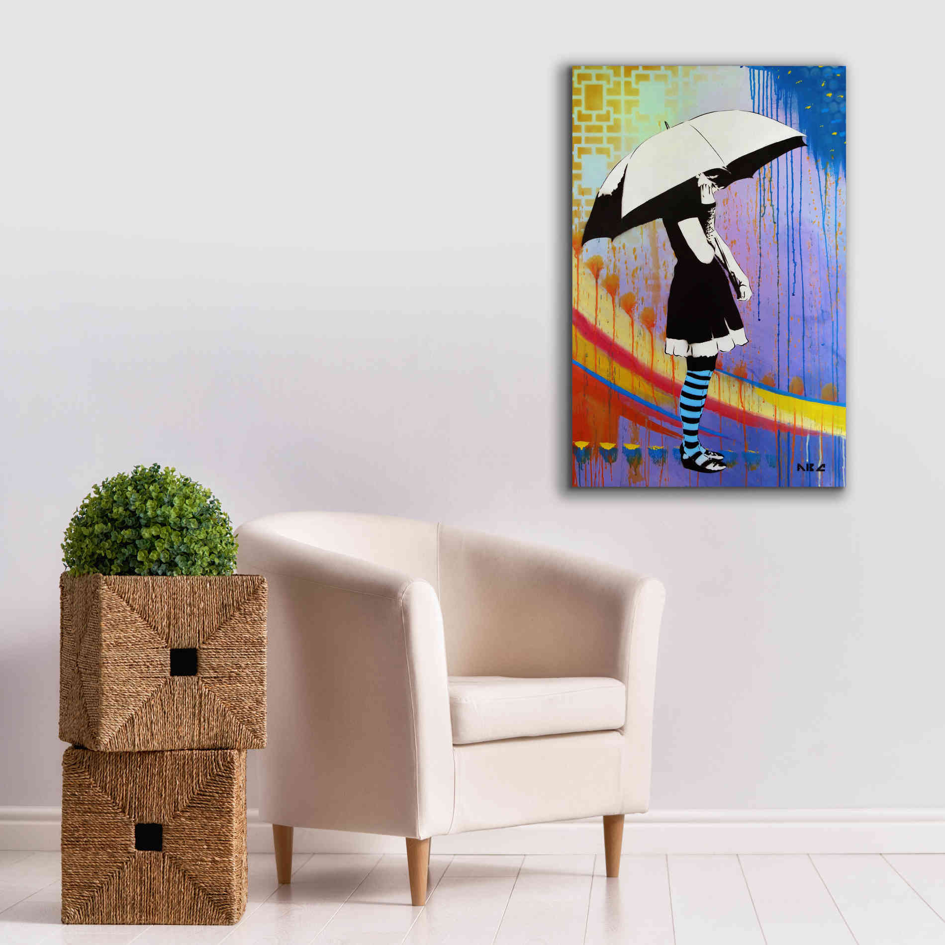 'Waiting for the Rain' by AbcArtAttack, Canvas Wall Art,26 x 40